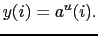 $\displaystyle y(i)=a^u(i).$