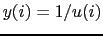 $ y(i)=1/u(i)$