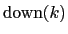 $ {\rm down}(k)$